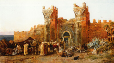 Edwin Weeks Gate of Shehal Morocco 1880 17''x 22'' Archival Art Print