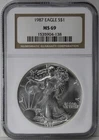 1987 American Silver Eagle NGC MS69