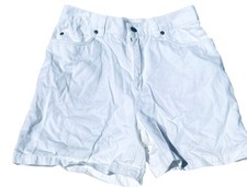 Jones New York Womens White 100 Cotton Chino Shorts Size 4 Casual Summer