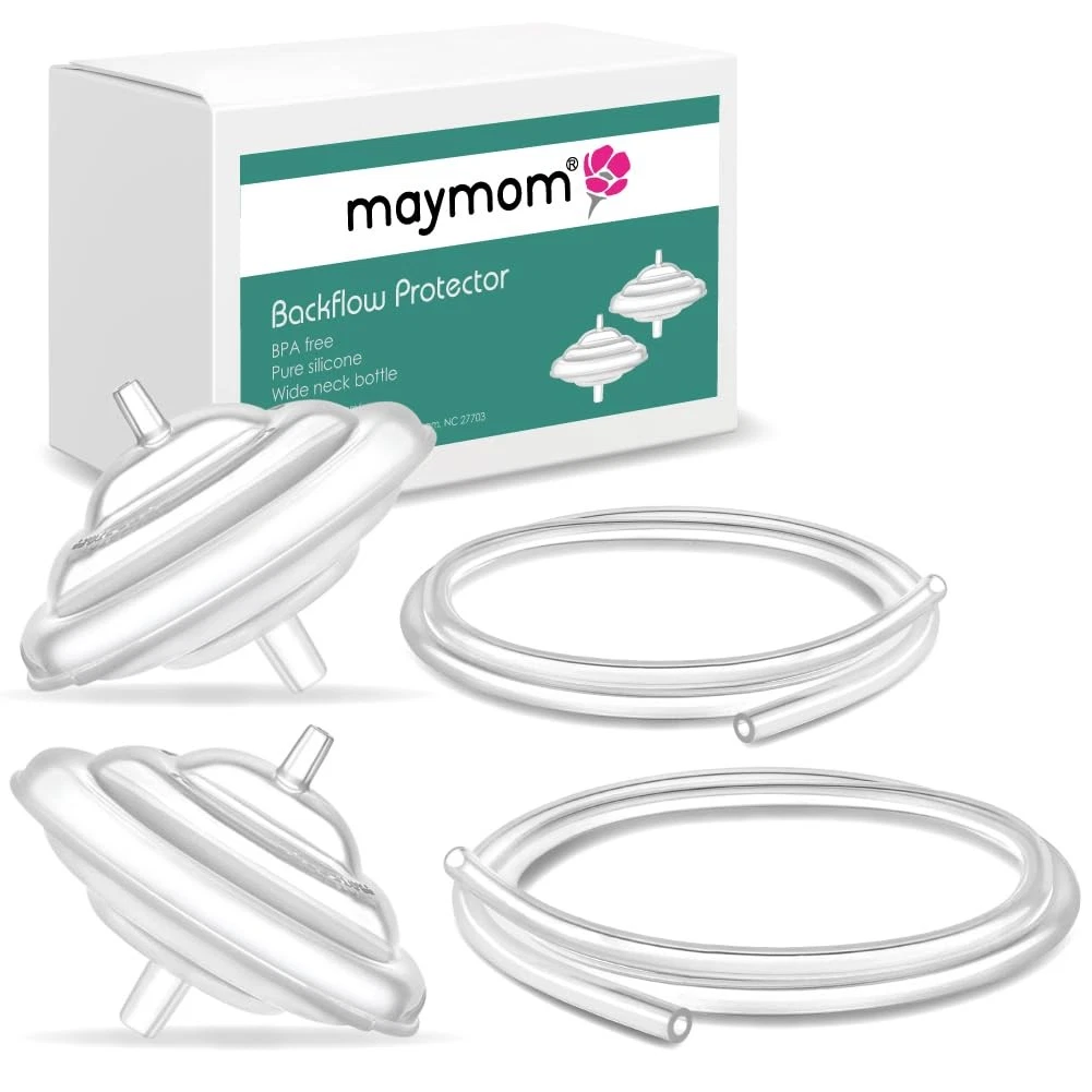 Maymom Replacement Backflow Protector Tubing 4 piece set, Clear White