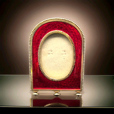 VTG Terragrafics Red Guilloche Enamel Picture...