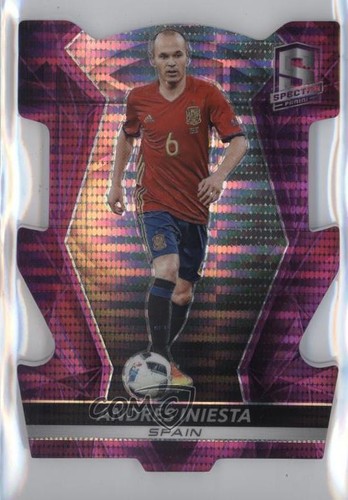 Andres Iniesta [Purple Die Cut] #54 2016 Panini Spectra card