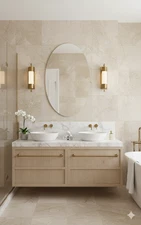 26" x 32" Home Bathroom Wall Mirror Frameless Oval Anti-Rust Vanity Mirror