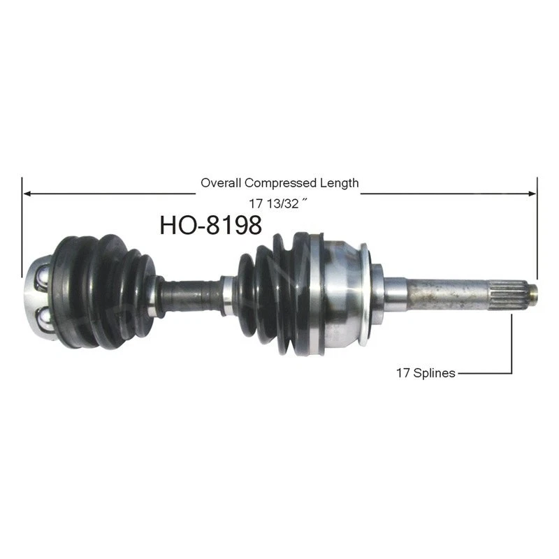 For Isuzu Rodeo 1991-1992 SurTrack HO-8198 Front Driver Side CV Axle Shaft - Imagem 2 de 3
