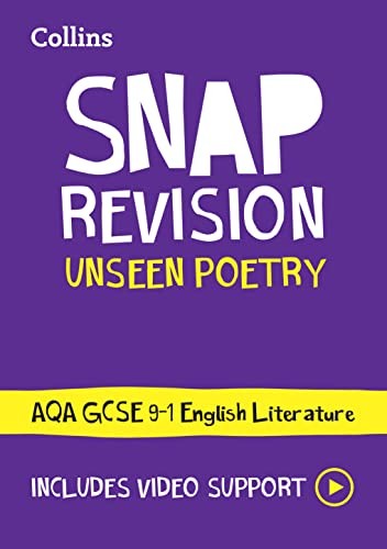 AQA Unseen Poetry Anthology Revision Guide: Ideal for home learn