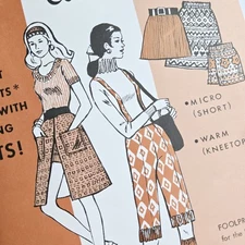 Vintage Knit Shorts & Skirt Pattern Else 180 Hip 30-42 Uncut FF