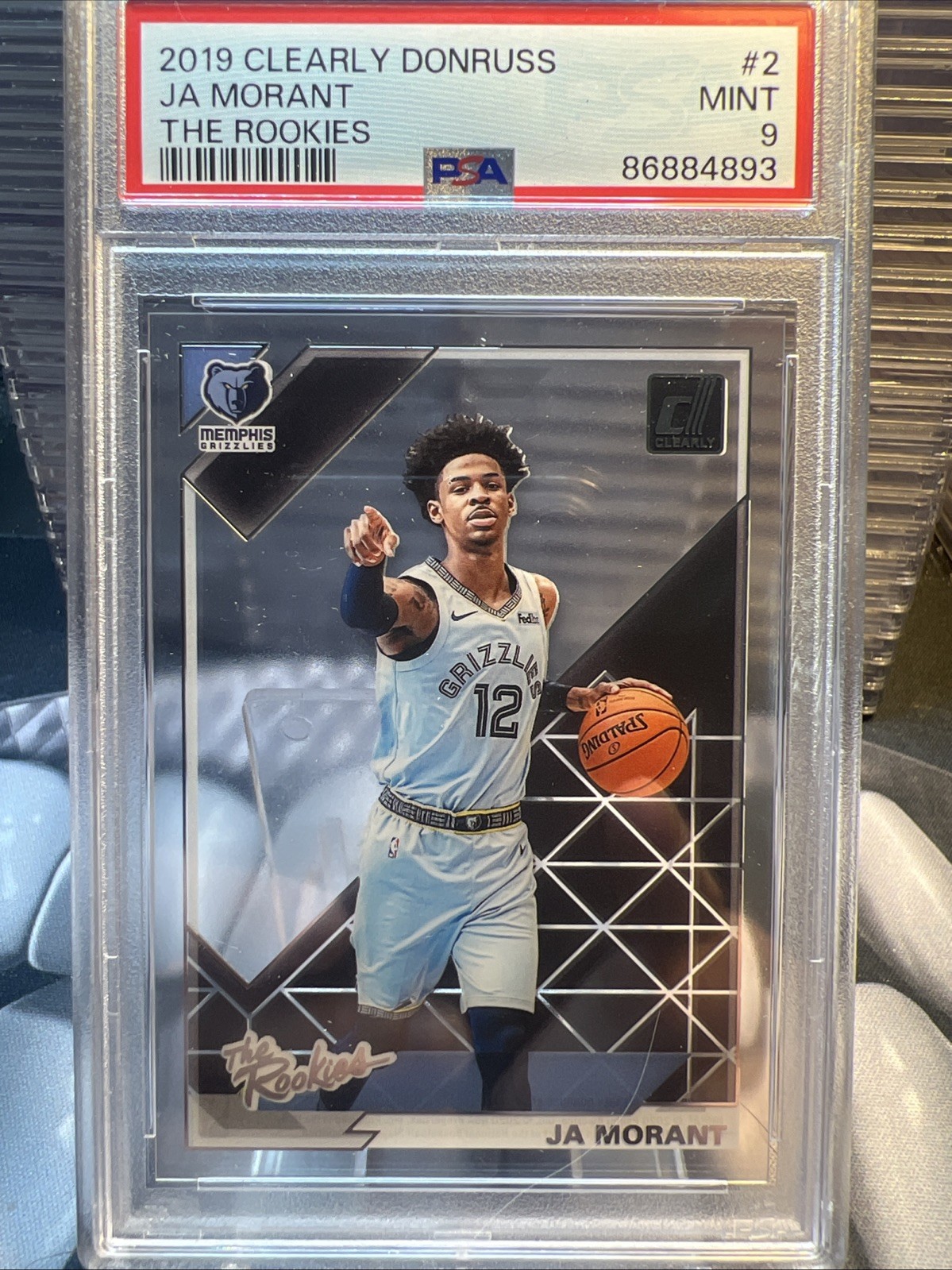 2019-20 Clearly Donruss The Rookies #2 Ja Morant PSA 9