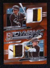 2021 Panini Spectra Neon Orange Prizm 15/15 Jake Cronenworth Ha-Seong Kim 0w3
