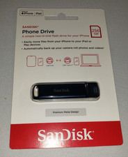SanDisk Phone Drive 256GB USB Type-C to Lightning Flash Drive iPhone iPad NEW