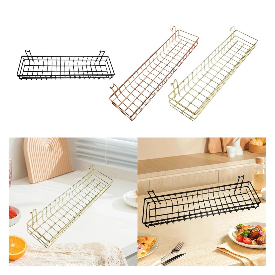 Panier Suspendu Organisateur Grille Métal Fer avec Crochets Rangement pour - Photo 1/1