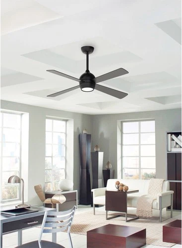 52" Fanimation Kwad Black Finish LED Ceiling Fan with Remote - Picture 9 of 9