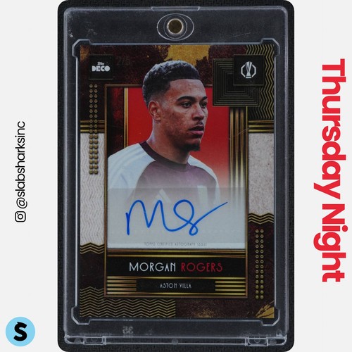 2025 TOPPS DECO UEFA CC #NNO MORGAN ROGERS AUTO RED /5