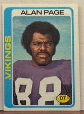 Alan Page 1978 Topps #406  F13