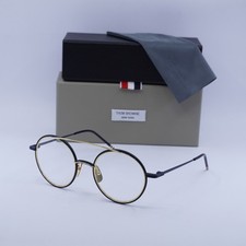 NEW Thom Browne TB108 CNVYGLD50 Black/Gold 50mm Eyeglasses