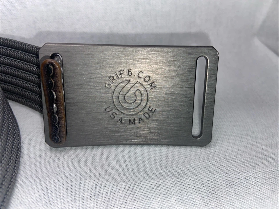 GRIP6 Tactical Gray Web Belt Mens Nylon Adjustable Size Small - Image 4 of 4