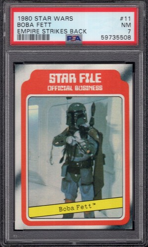 1980 Topps Star Wars -- Boba Fett #11 star file-- PSA 7 NM - Empire Strikes Back