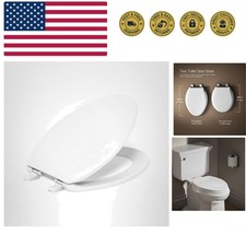 20110-0 Brevia, Slow Close Toilet Seat, Elongated Toilet Seat, Grip-Tight Bum...