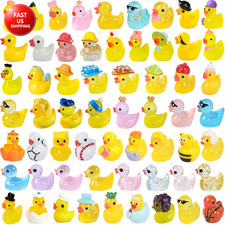 60 Pcs Mini Resin Ducks, Tiny Ducks to Hide, Little Plastic Animal Figurines Sma