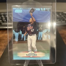 Johan Santana #199 Light Blue Parallel 2025 Topps Stadium Club Minnesota Twins