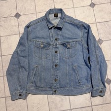 Vintage Lee Riders Cowboy 60s 101J Sanforized Blue Denim Trucker Jacket Mens