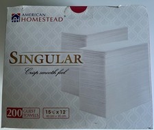 Disposable Paper Hand Towels for Bathroom - White Guest Napkins - Linen Like ...