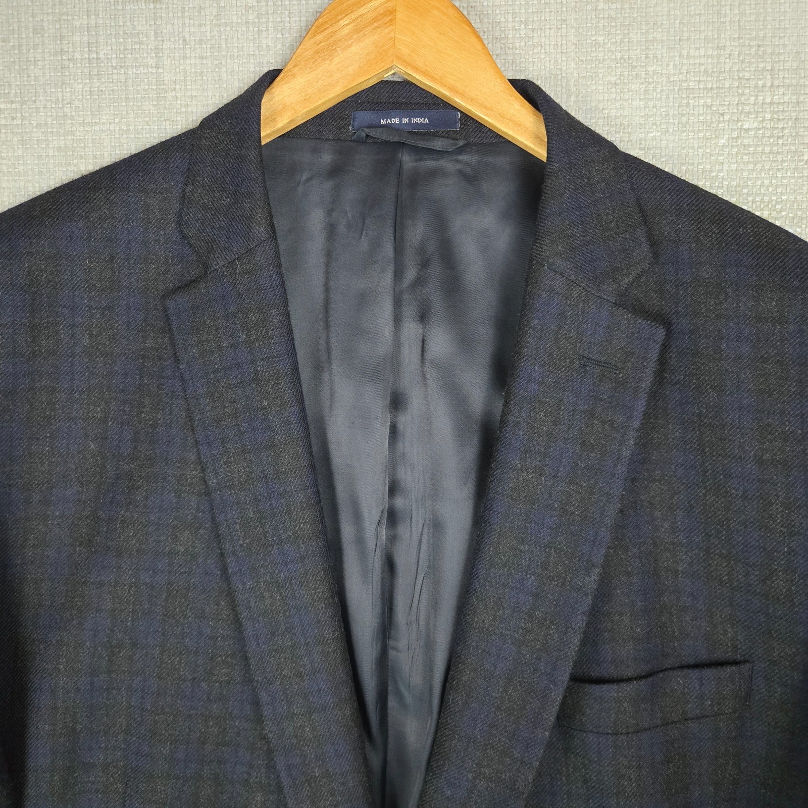 RALPH RALPH LAUREN Mens Size 52 Wool Blackwatch Plaid Elbow Patch Jacket Lined