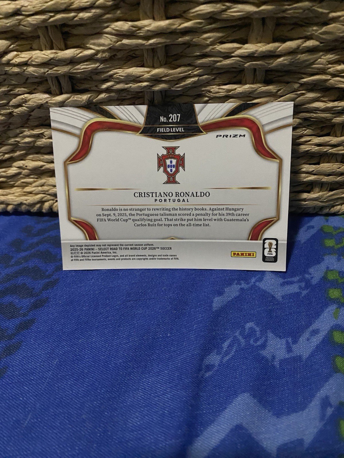 Panini 2025-26 Select Road to FIFA World Cup 2026 Ronaldo Portugal #207 view 2