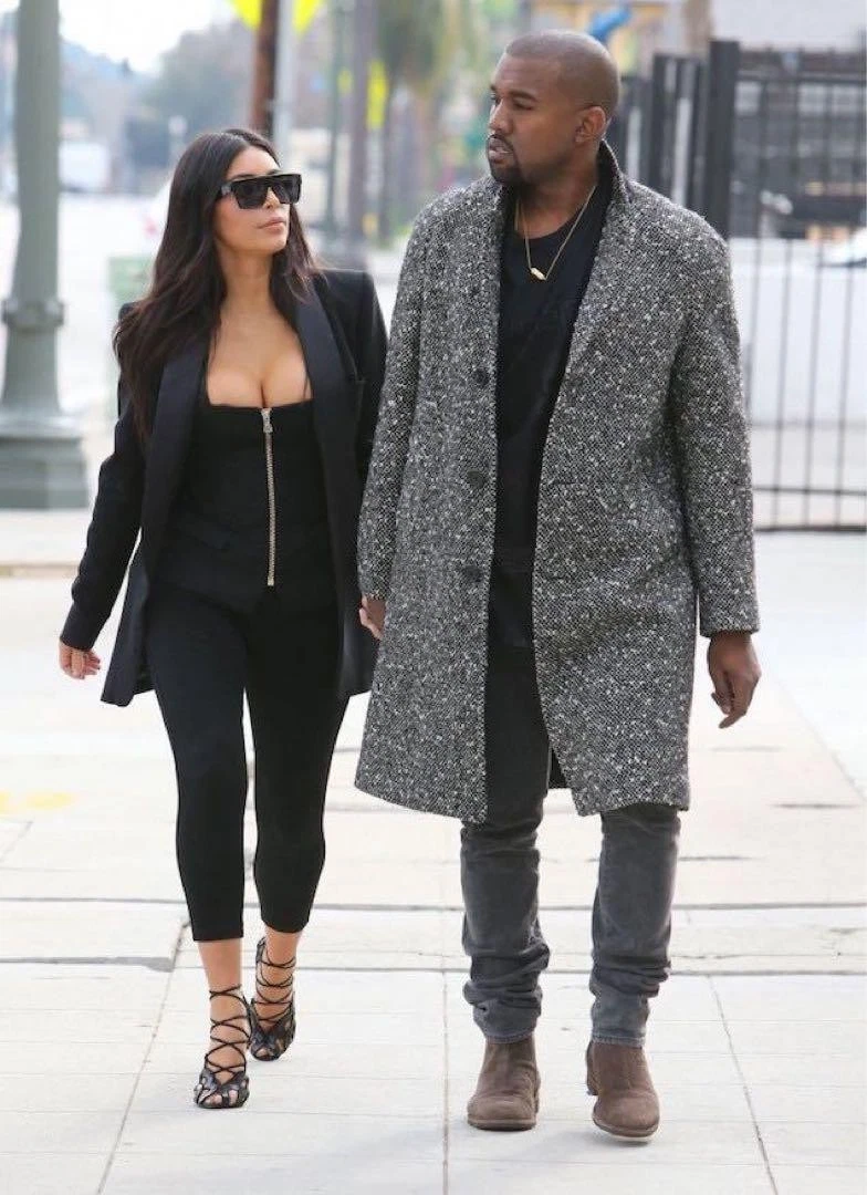 SAINT LAURENT (YSL) Raro cappotto Sarnt Laurent Saint che indossa Kanye