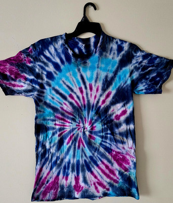 Multi Color Spiral Mens T-Shirt Blank Tye Dyed Tee Spiral New