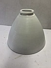 Waffle Pattern Milk Glass Lamp Shade Globe Vintage Used