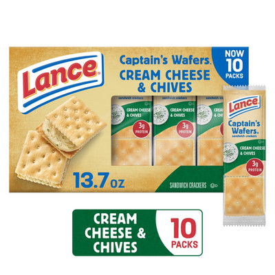 Lance Captain s Wafers Cream Cheese & Chives Crackers 10 Pack 60 Sandwiches