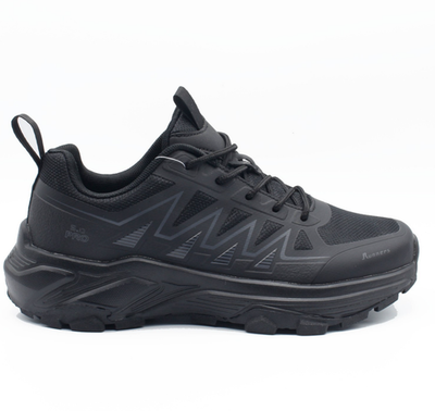 Scarpe Da Lavoro E Running Uomo Leggere - Sneaker Sportive Outdoor In Pelle PU E Mesh - Antiscivolo, Traspiranti - Nero, Taglie EU 39-46
