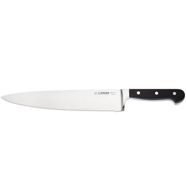 Giesser Kochmesser 25 Cm Schwarz Mit Geschmiedete Wellenschliff-Klinge 8280W 25-image