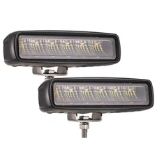 2X 6.3" 30W LED Work Light Bar Flood Beam 6000K for Off-road Motorcycle Truck