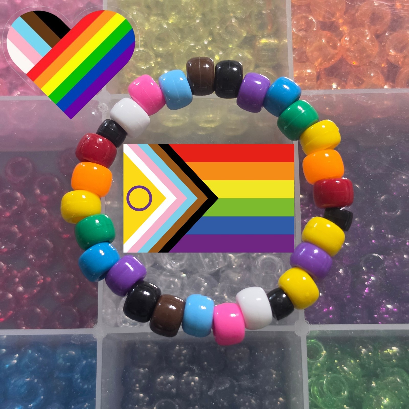 progressive pride flag bracelet