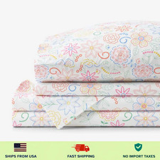 Company Kids Floral Dream Classic Cool Organic Cotton Percale Bed Sheet Set