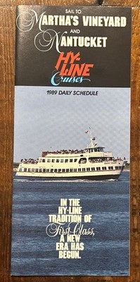 1989 Hy-Line Cruises Martha s Vineyard & Nantucket -  Brochure Massachusetts MA