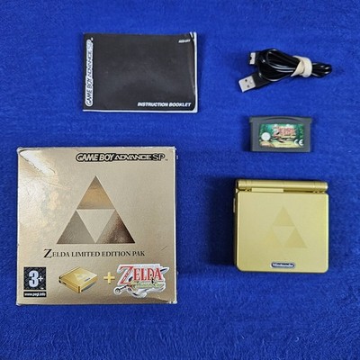 GBA SP CONSOLE Gold Limited Zelda Edition PAK MINISH CAP RARE Game