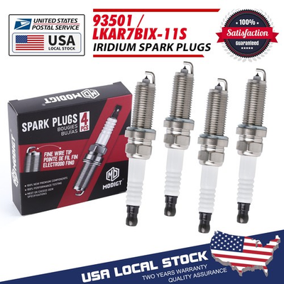 #ad 4x Double Iridium Spark Plugs 93501 LKAR7BIX11S For NGK Acura Honda Mazda USA $18.99