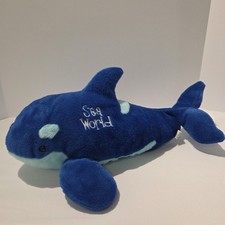 SeaWorld Orca Plush Killer Whale Stuffed Animal Blue 17  