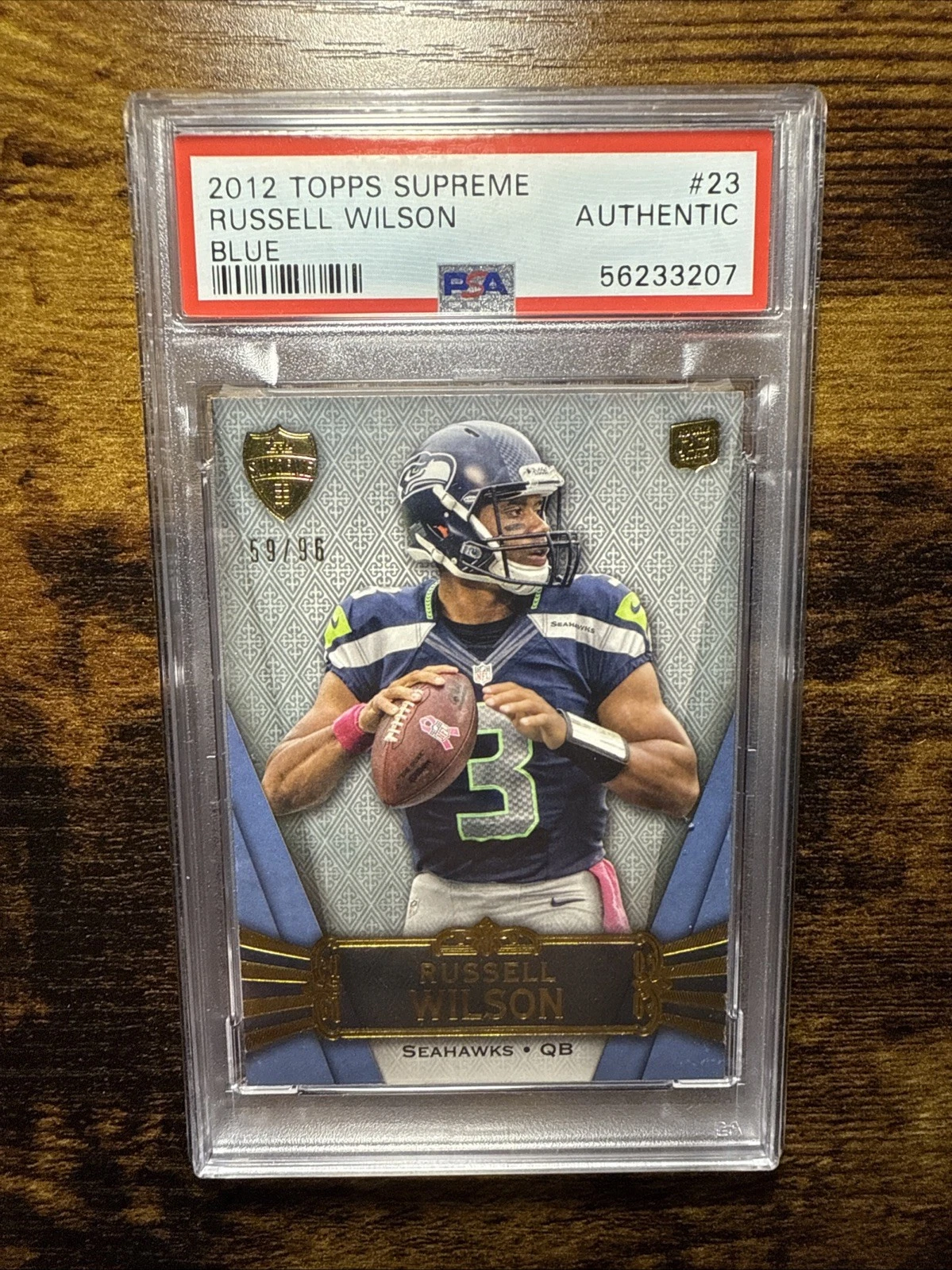 Russell Wilson Topps Supreme #23 Blue