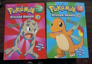2 Pokémon Sticker Series #2 & 3  1999   Golden Book   Stickers some pgs used