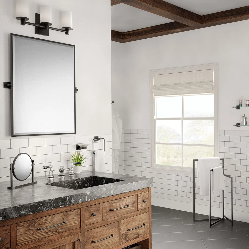 Soporte para jabonera Elevate 1942MX negro mate | montado en la pared 4,31" W X 2,10" H... Foto 4 de 4