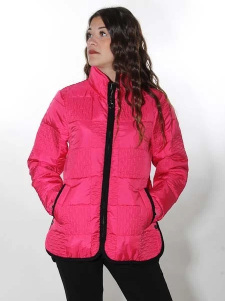 -50% Outdoor leichte Steppjacke Dolcezza S = 38 pink magenta schwarz Schlitze