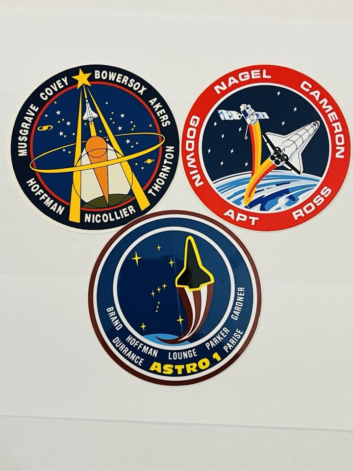 Apollo Decals Graphics Vintage NASA STS Space Shuttle Mission Patch Stickers Lot 40 Apollo ...