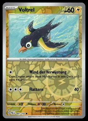 Voltrel 081/193 Common Paldea Evolved Pokemon Reverse Holo NM Deutsch