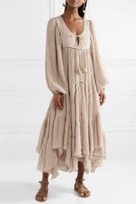 Zimmermann Bayou Crinkled Midi Kaftan Dress Size 1 AUS 10 US 6