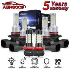 For Toyota Corolla 2009-2013 6500k Led Headlight Kit Fog Light Bulbs Combo 6x