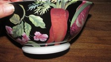  PILLIVUYT LARGE 9.75" FOOTED PORCELAIN SERVING BOWL VEGETABLE DESIGN