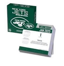 Turner Sports New York Jets 2025 Box Calendar Desk Office Fan Gift Reduced